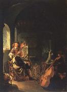 Frans van Mieris The Connoisseur in the Artist s Studio Sweden oil painting artist